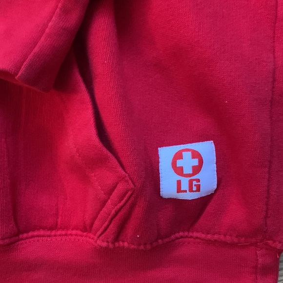 Life Guard Pullover Hoodie Maine Beach Red - Picture 2 of 8